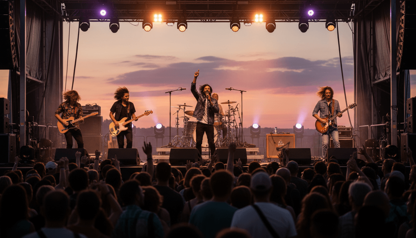 Live performance on stage with an engaged crowd at a Toronto event
